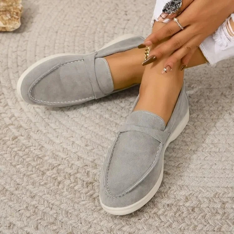 Suede Loafers for Women - Comfortable Slip-On Design for Casual Wear