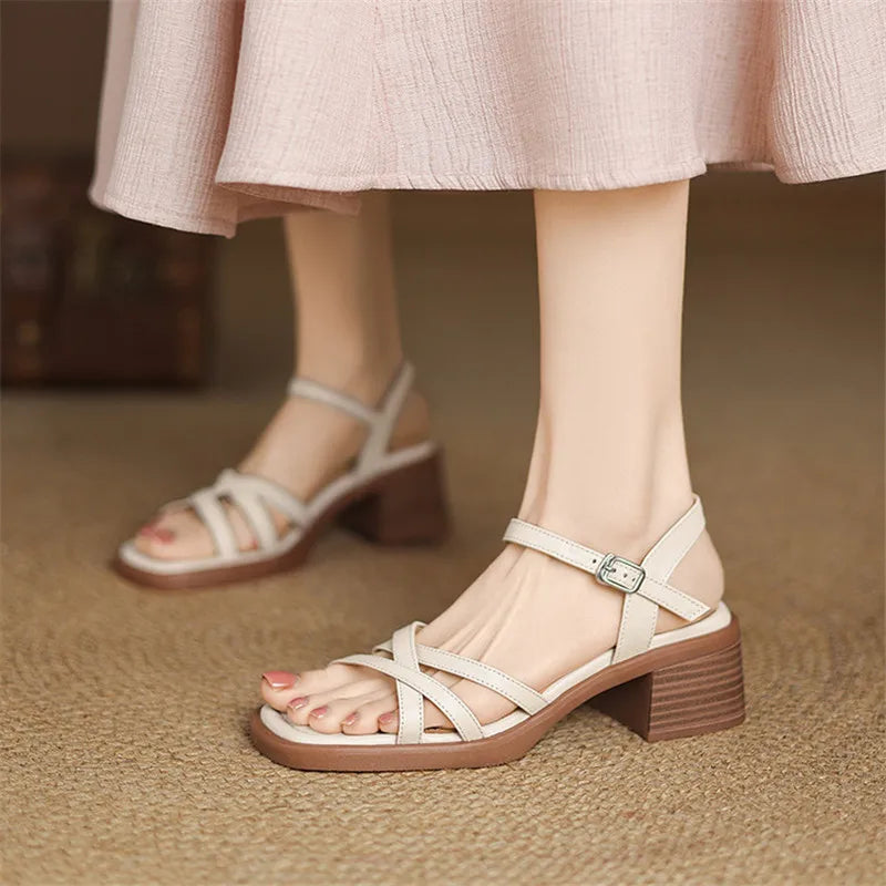 Leather Valentina Sandals for Women - Comfortable Casual Footwear
