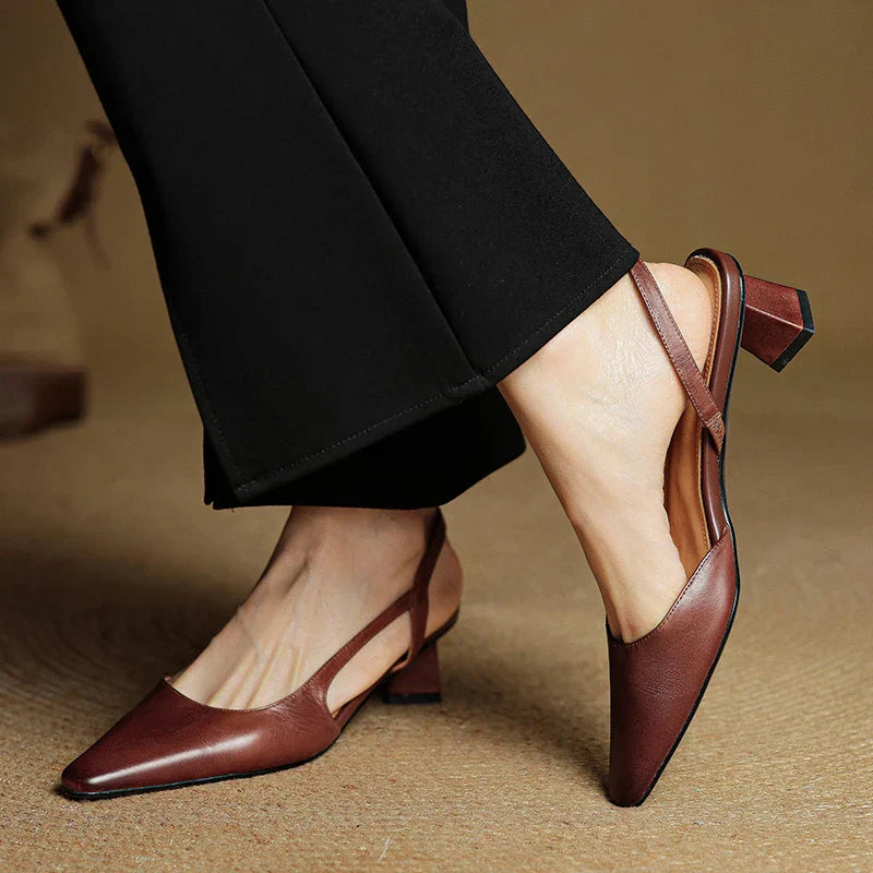 Genuine Leather Heels for Women - Classic Style for Formal and Casual Wear