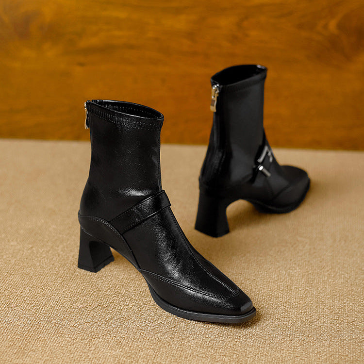 Ankle Boots for Women - Leather Casual Footwear for Everyday Wear