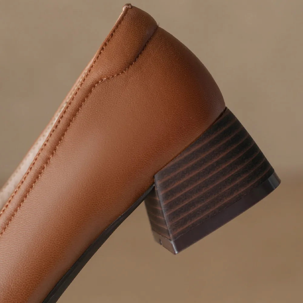 Genuine Leather Heels for Women - Stylish Dress Shoes for Formal Occasions