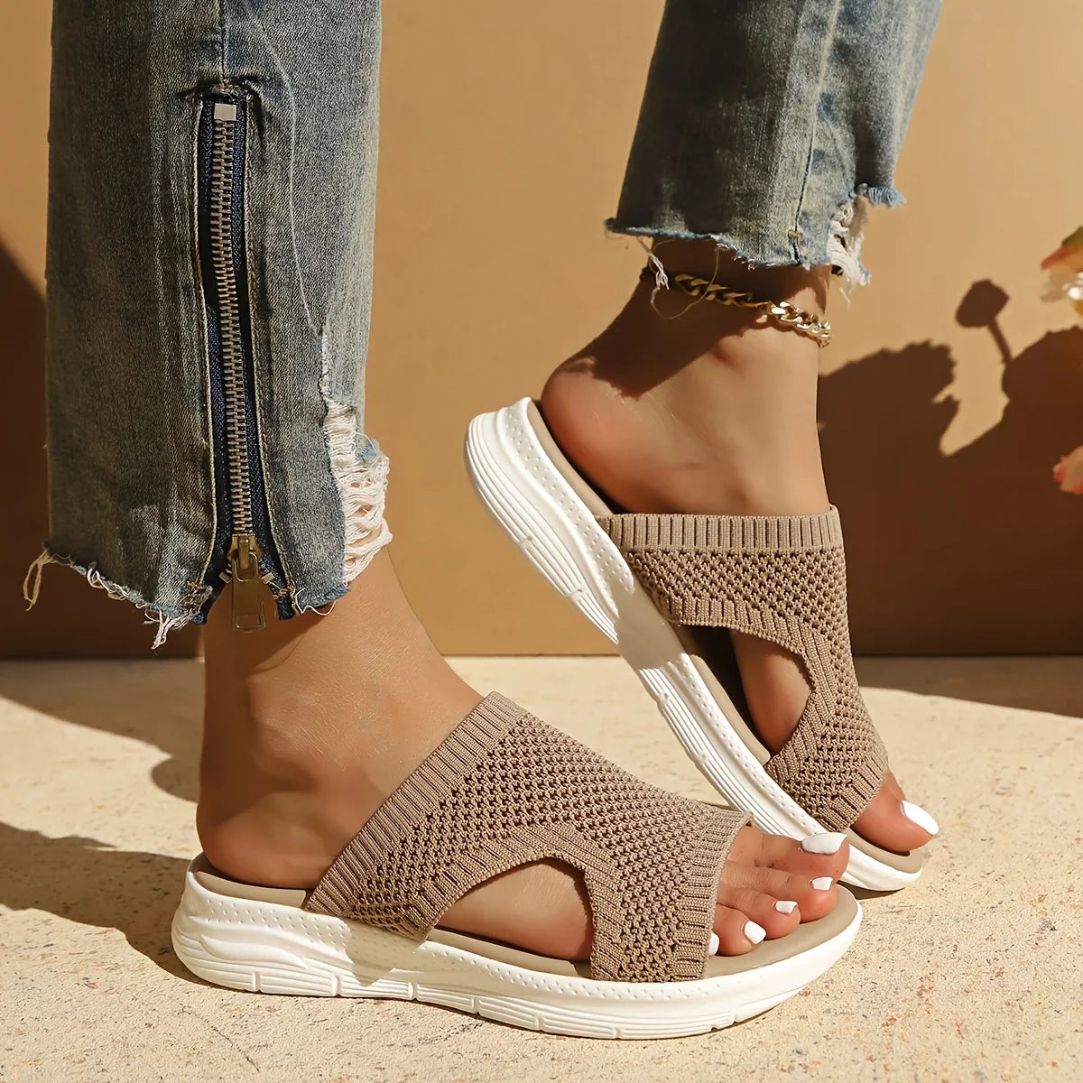 Orthopedic Knit Sandals for Comfort and Support - Casual Footwear for Everyday Use
