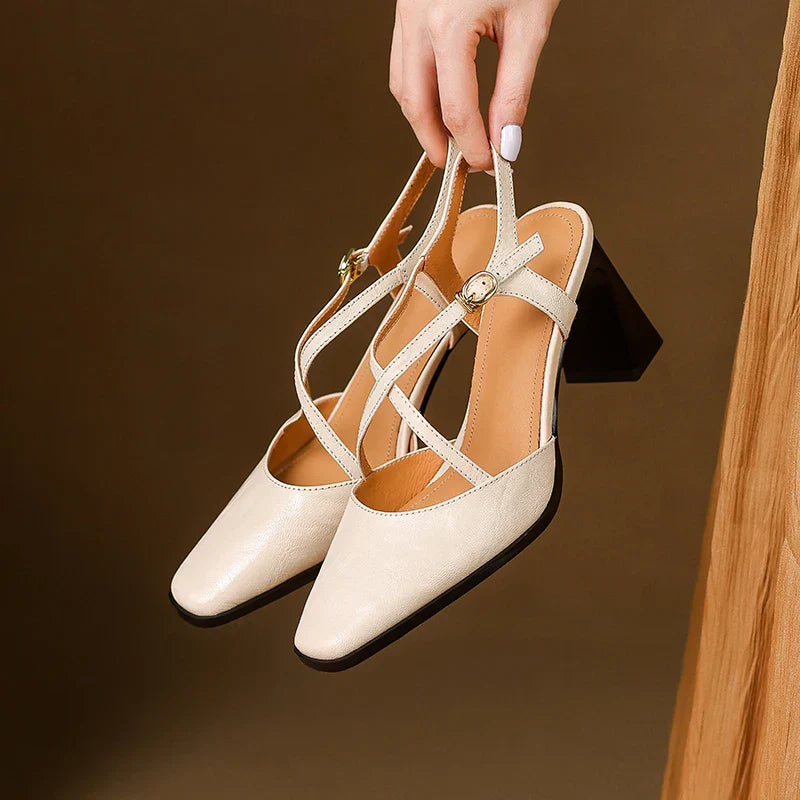 Genuine Leather Heels for Women - Classic Design for Formal and Casual Wear