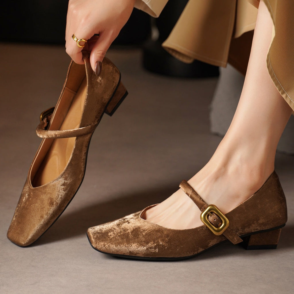 Velvet Heels for Women - Elegant Evening Footwear in Classic Black