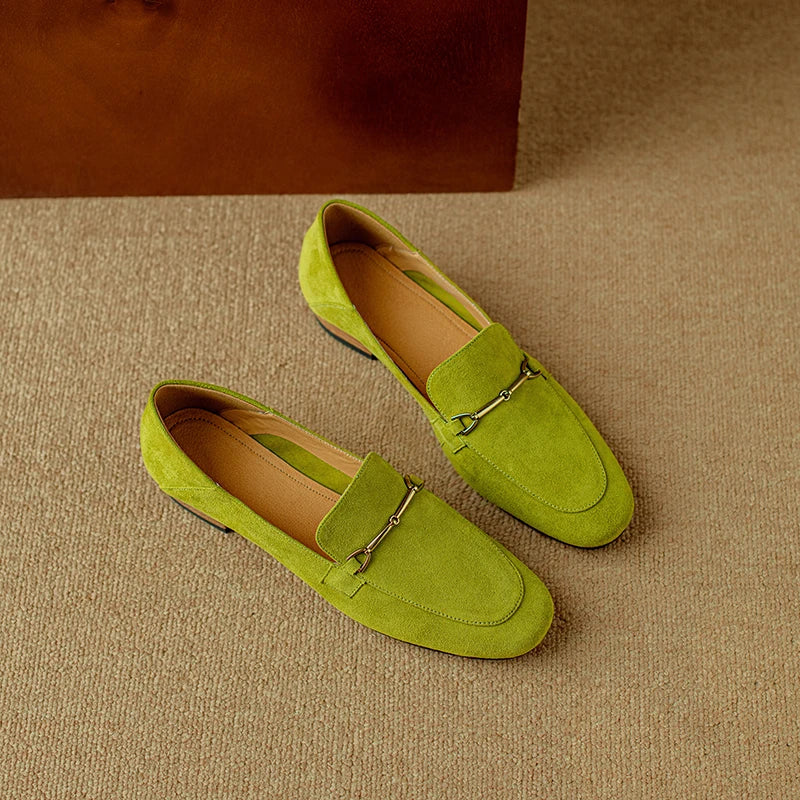 Suede Loafers for Women - Comfortable Casual Slip-On Shoes in Various Colors