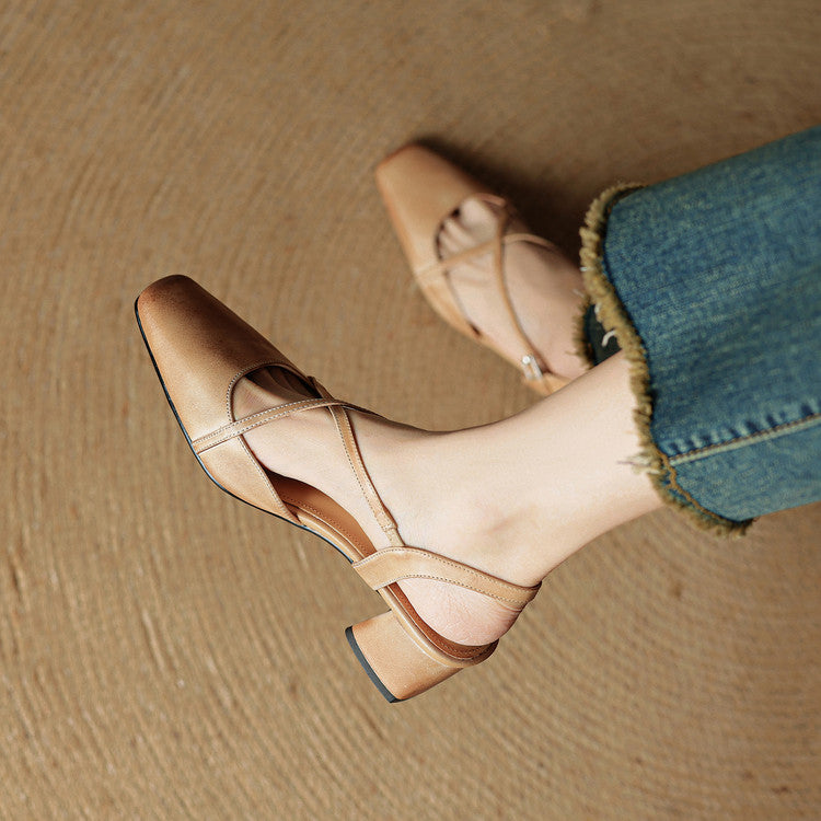 Elegant Leather Heels for Women - Classic Dress Shoes for Formal Occasions