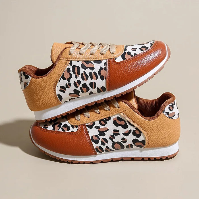 Leopard Print Canvas Sneakers