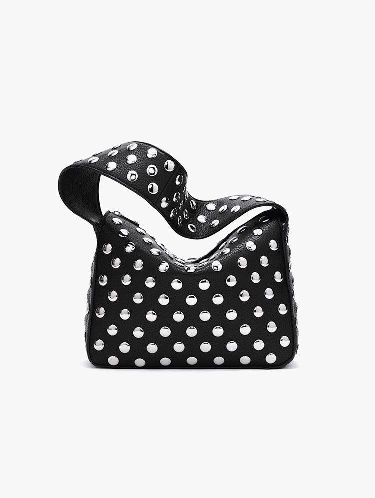 Structured Black Shoulder Bag with Ebon Élan Design for Everyday Use