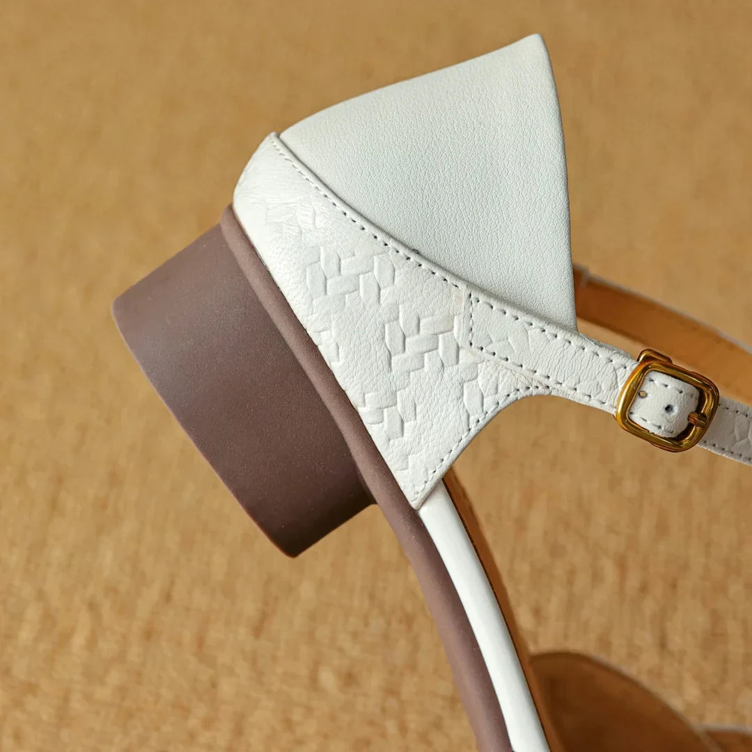 Leather Heels for Women - Emilia Style - Elegant Dress Footwear in Black