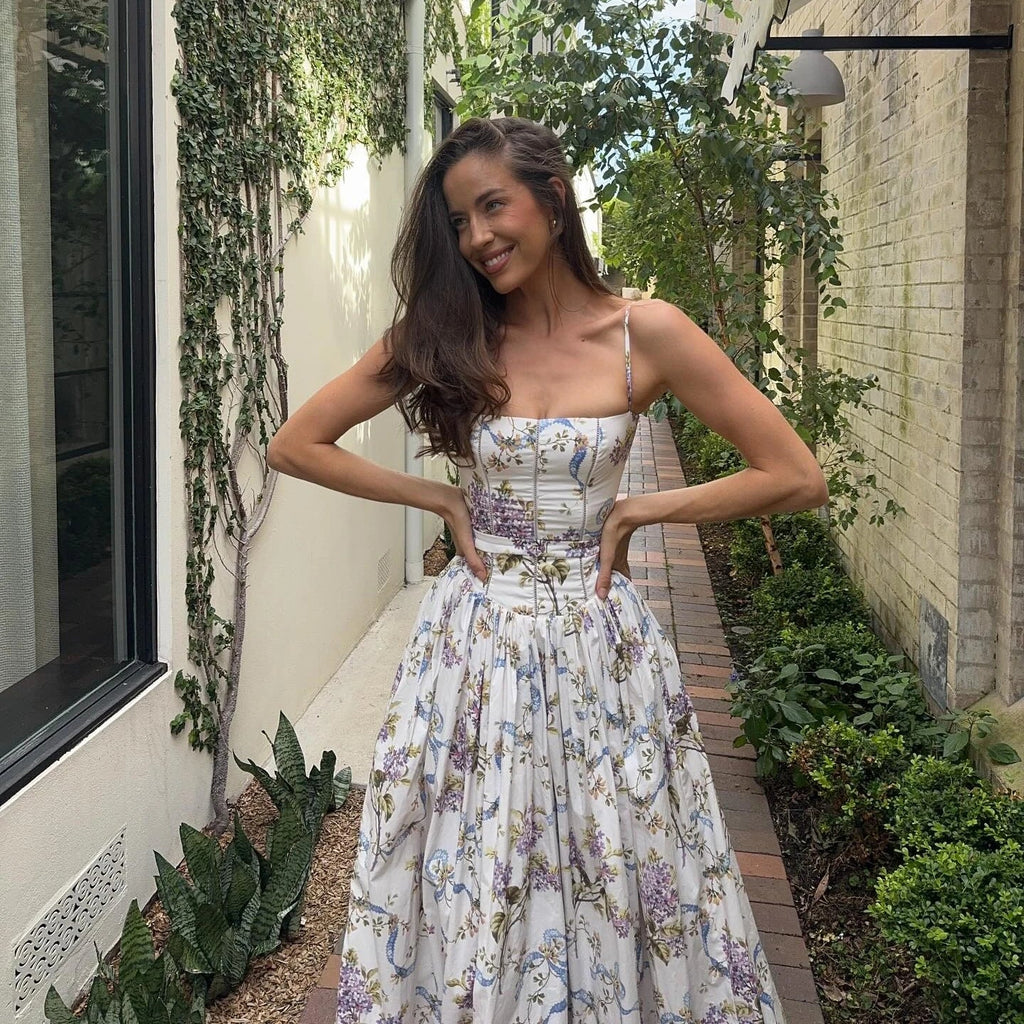 Floral Cut-Out Maxi Dress | Lightweight Fabric | Summer Casual Wear