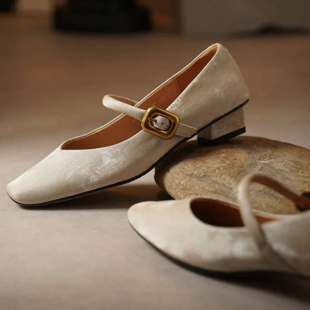Velvet Heels for Women - Elegant Evening Footwear in Classic Black