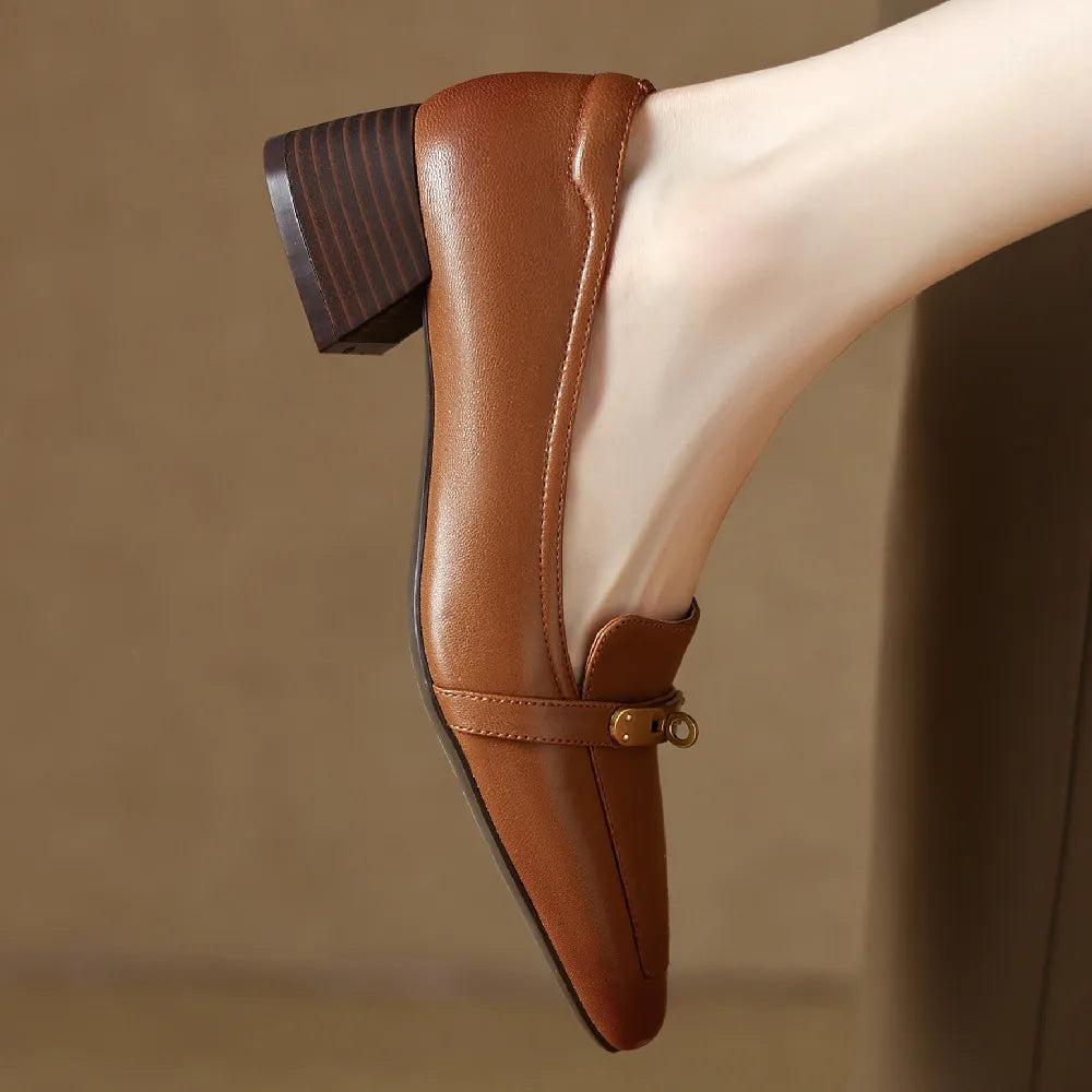 Genuine Leather Heels for Women - Stylish Dress Shoes for Formal Occasions