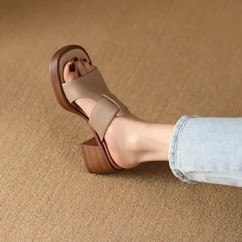 Leather Sandals for Women - Comfortable Casual Footwear for Summer