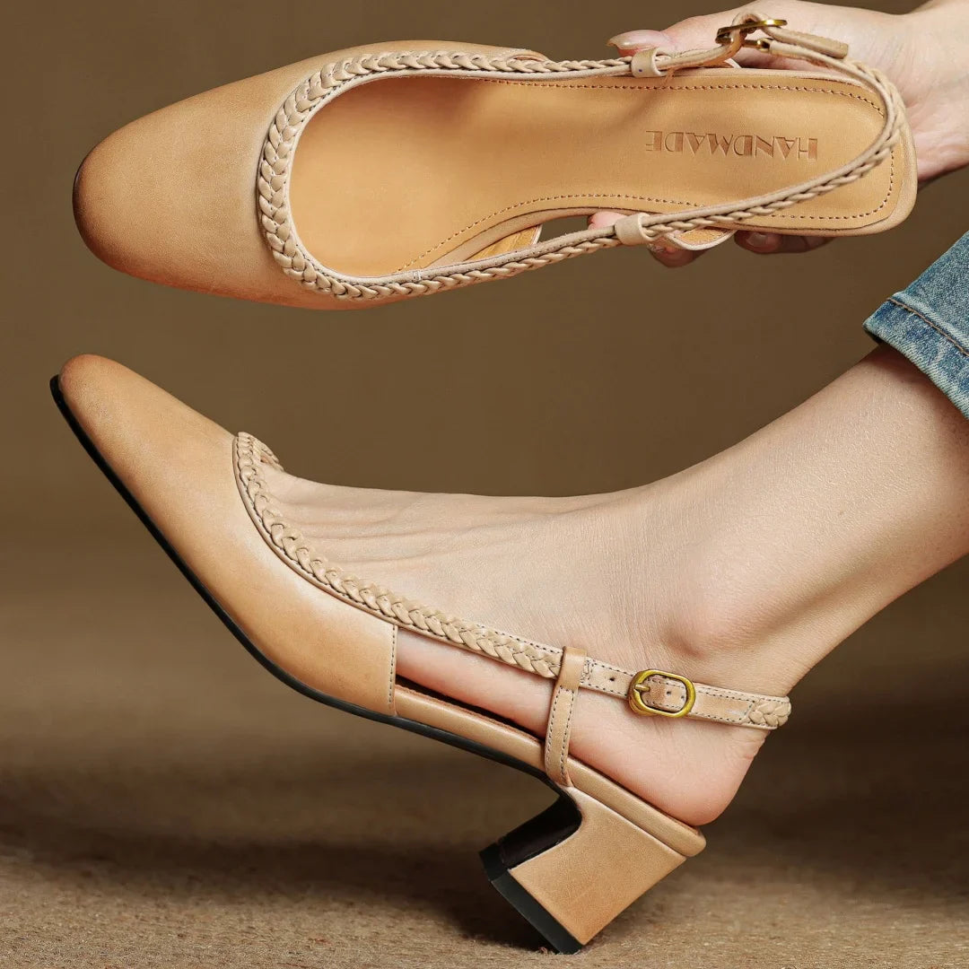 Leather Heels for Women - Elegant Design for Formal and Casual Wear