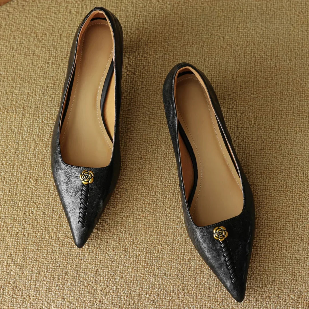 Leather Heels for Women - Clara Rose Design - Elegant Dress Shoes