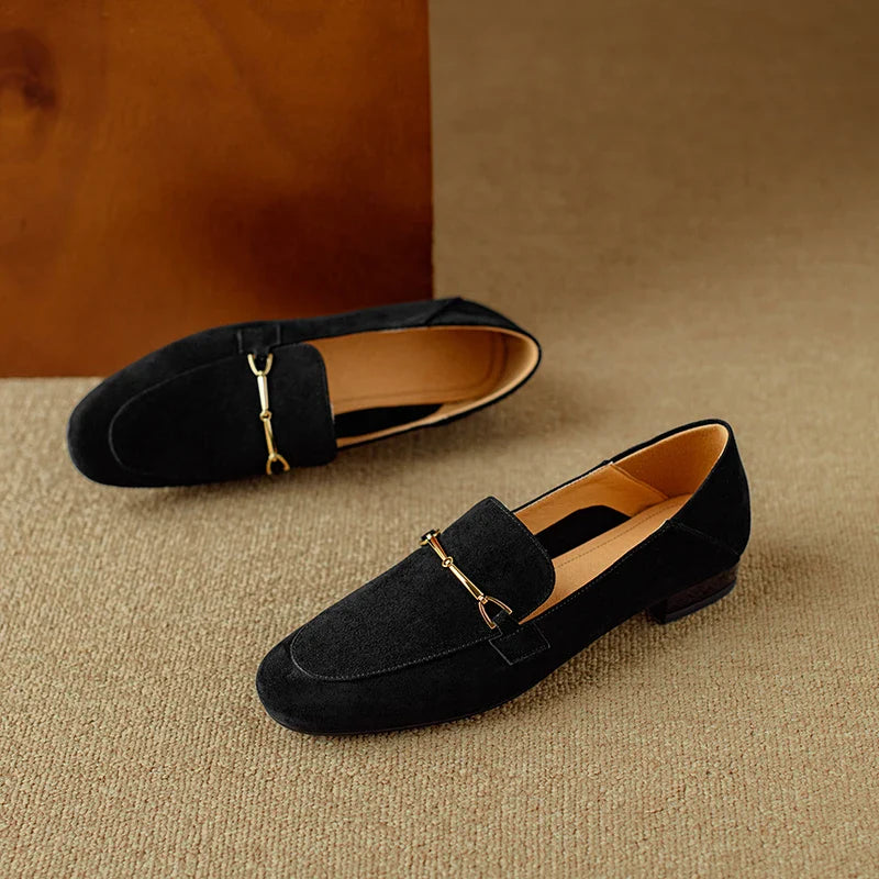 Suede Loafers for Women - Comfortable Casual Slip-On Shoes in Various Colors