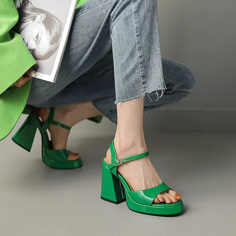 Glossy Valetta Heels - Elegant High Heels for Formal Events and Parties