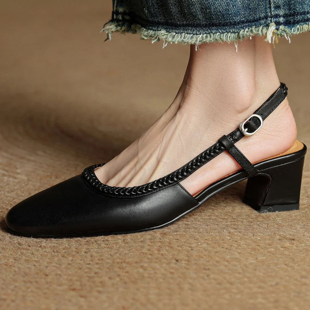Leather Heels for Women - Elegant Design for Formal and Casual Wear