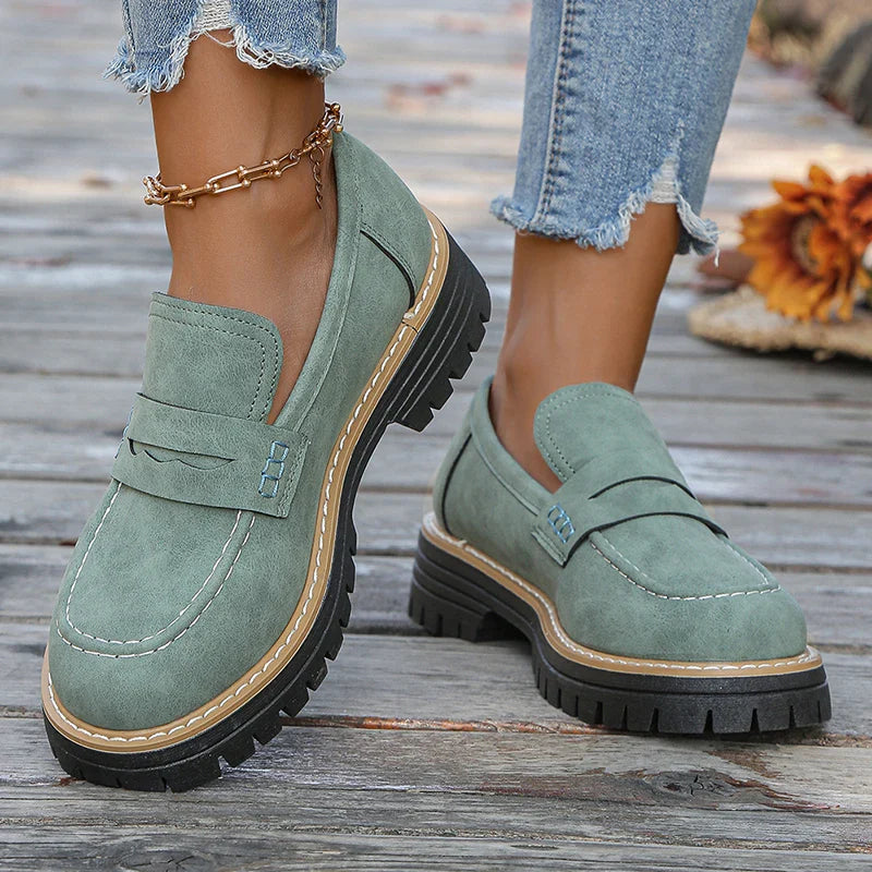 Suede Loafers for Women - Comfortable Slip-On Design for Casual Wear