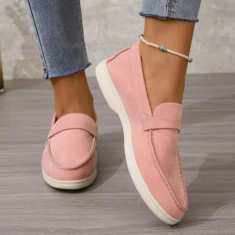 Suede Loafers for Women - Comfortable Slip-On Design for Casual Wear