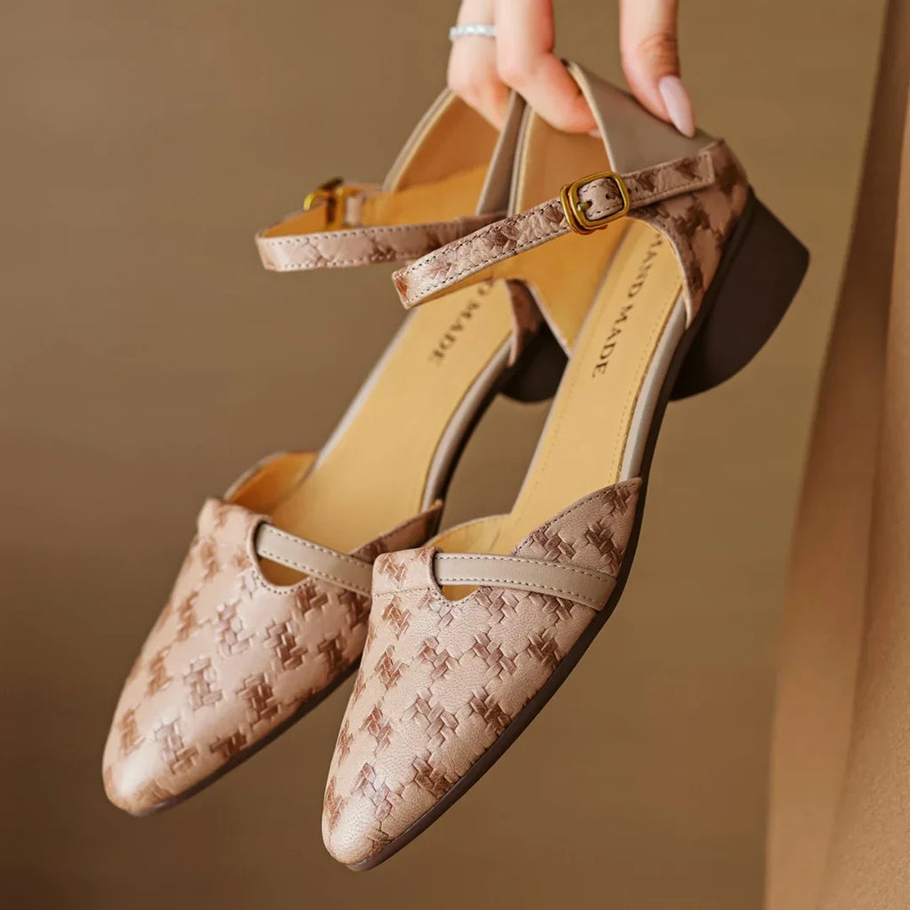 Leather Heels for Women - Emilia Style - Elegant Dress Footwear in Black