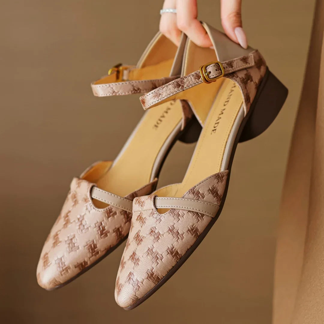 Leather Heels for Women - Emilia Style - Elegant Dress Footwear in Black