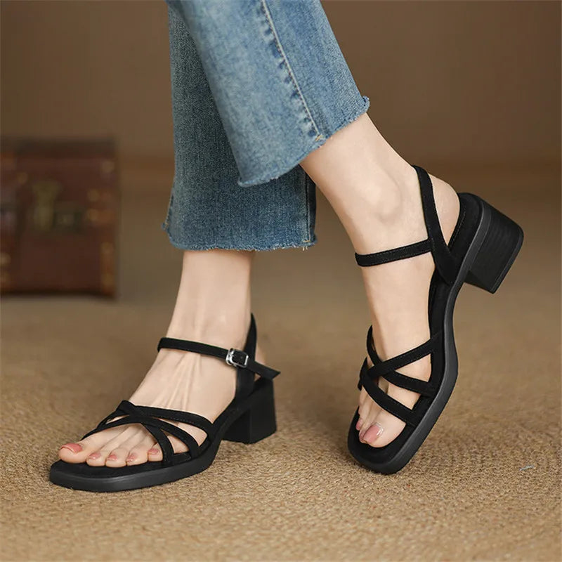 Leather Valentina Sandals for Women - Comfortable Casual Footwear