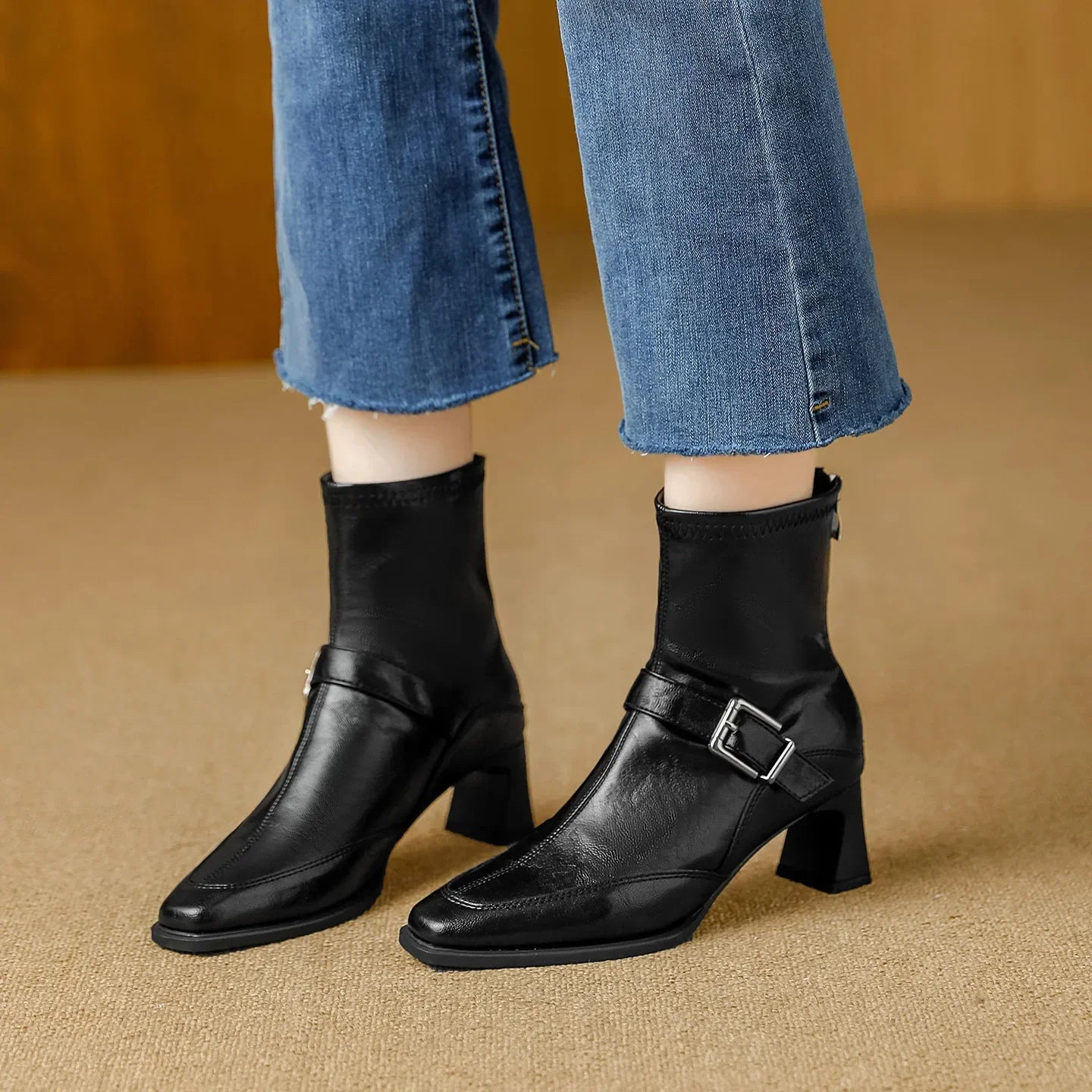 Ankle Boots for Women - Leather Casual Footwear for Everyday Wear