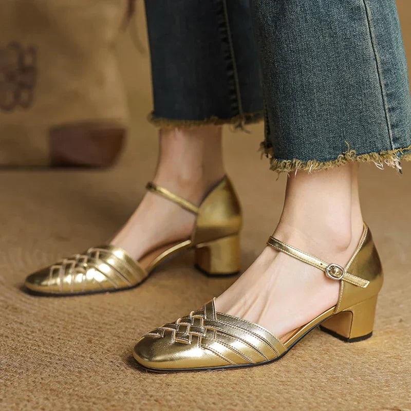 Genuine Leather Heels for Women - Classic Design for Formal and Casual Wear