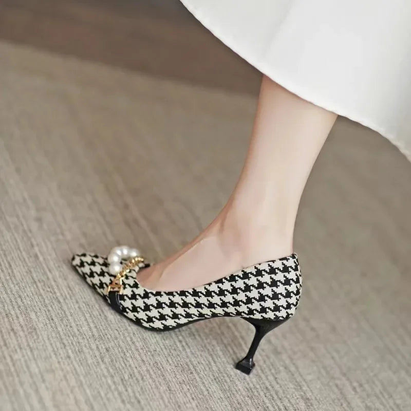 Elegant Stiletto Heels - Faux Leather - Classic Design for Formal Events