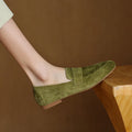 Suede Loafers for Women - Comfortable Casual Slip-On Shoes in Classic Design