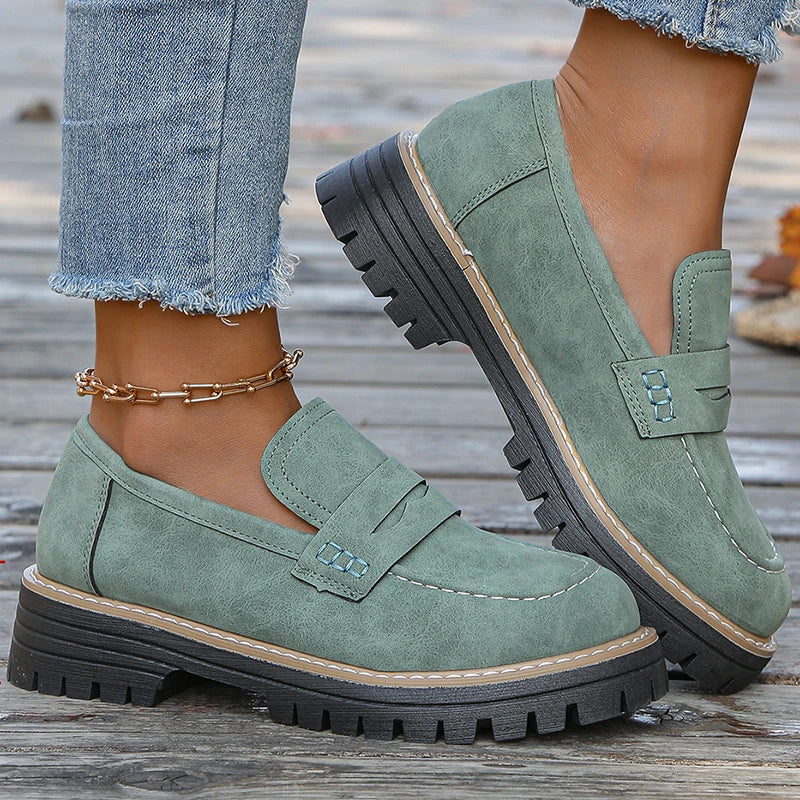 Suede Loafers for Women - Comfortable Slip-On Design for Casual Wear