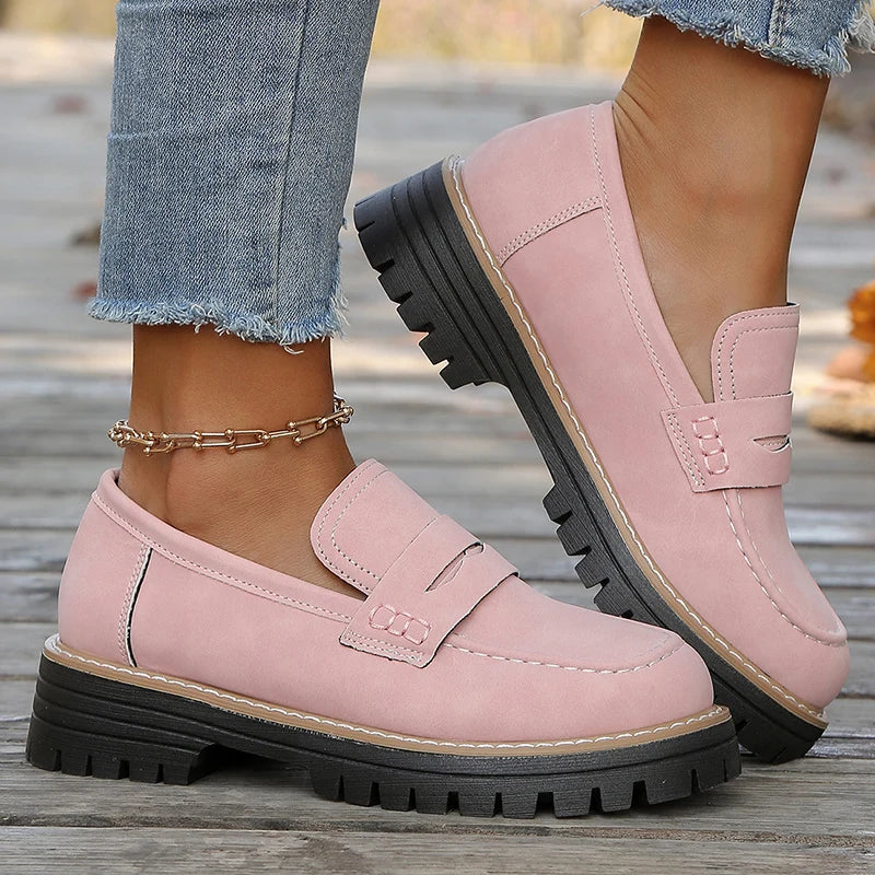 Suede Loafers for Women - Comfortable Slip-On Design for Casual Wear
