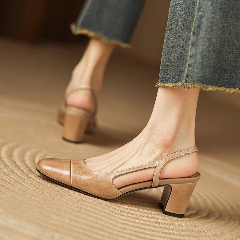 Leather Heels for Women - Elegant Design for Formal and Casual Wear