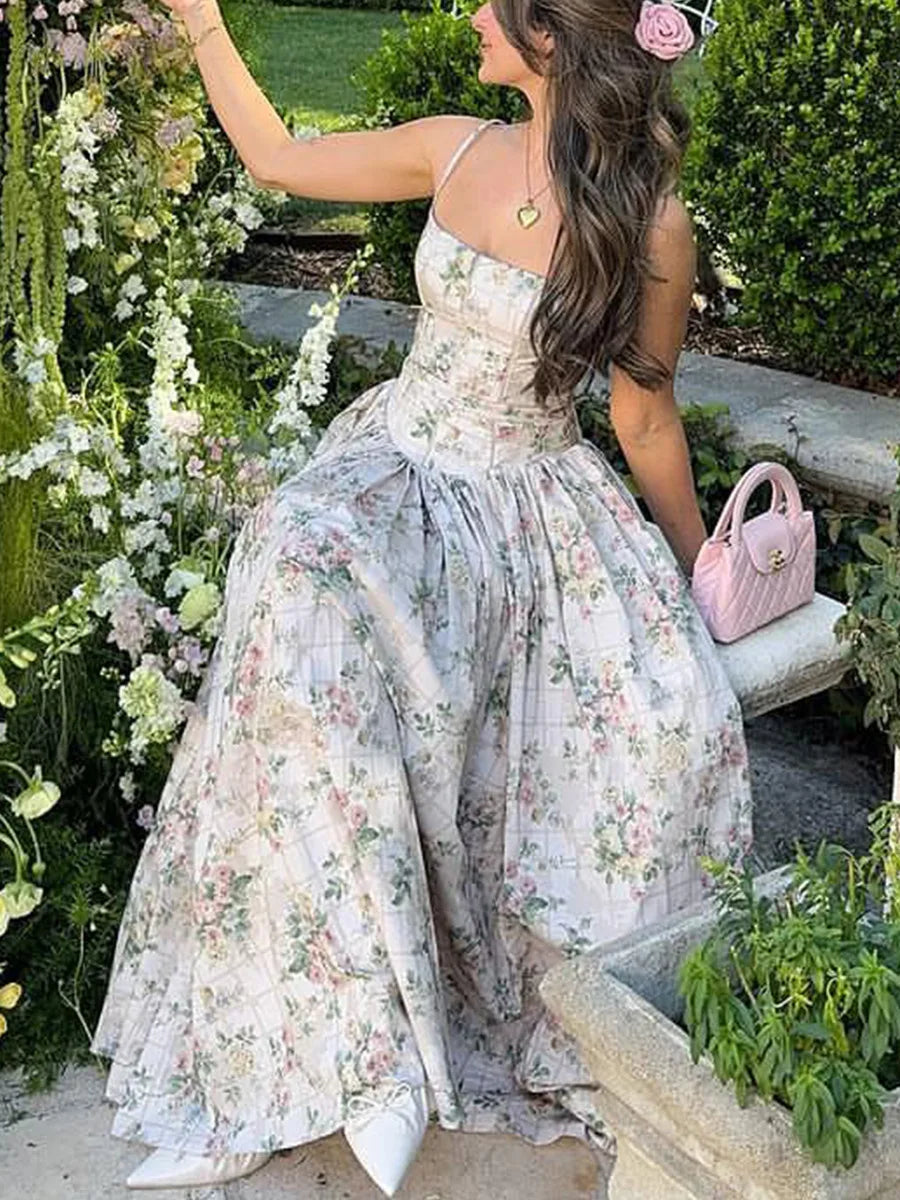 Floral Cut-Out Maxi Dress | Lightweight Fabric | Summer Casual Wear