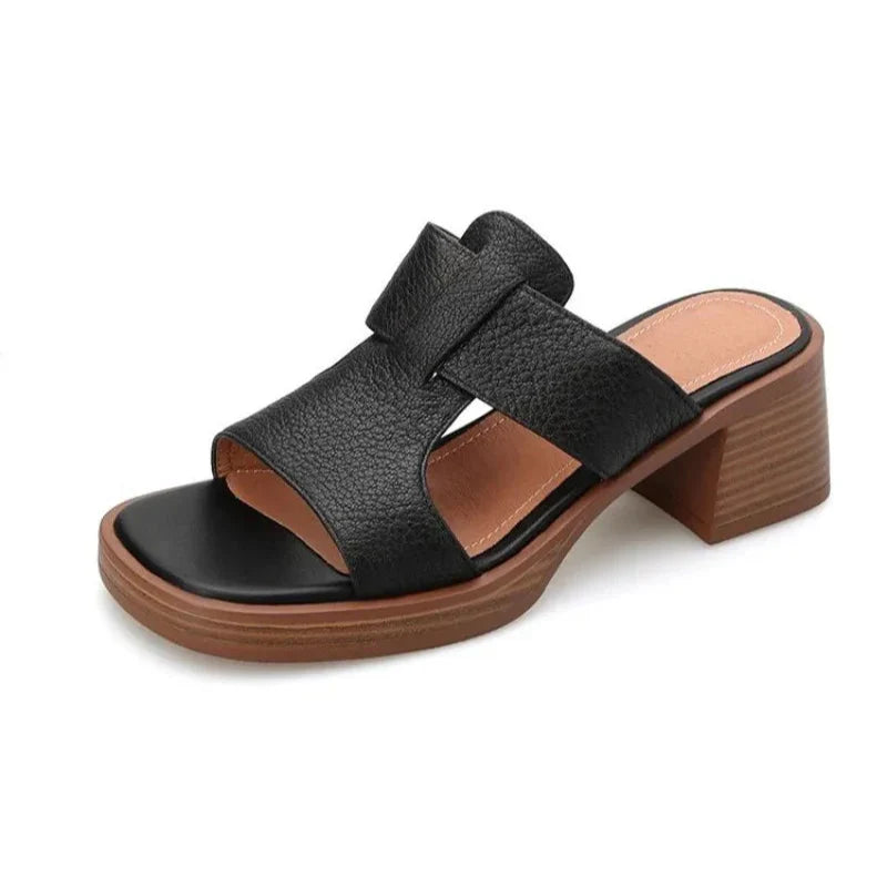 Leather Sandals for Women - Comfortable Casual Footwear for Summer