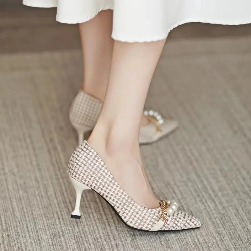 Elegant Stiletto Heels - Faux Leather - Classic Design for Formal Events