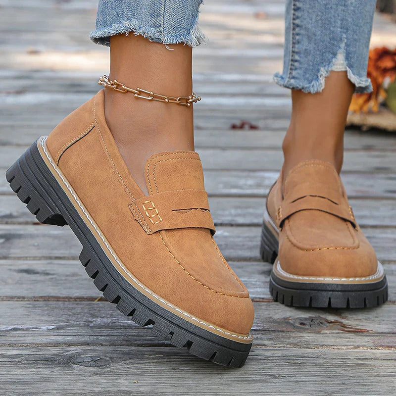 Suede Loafers for Women - Comfortable Slip-On Design for Casual Wear