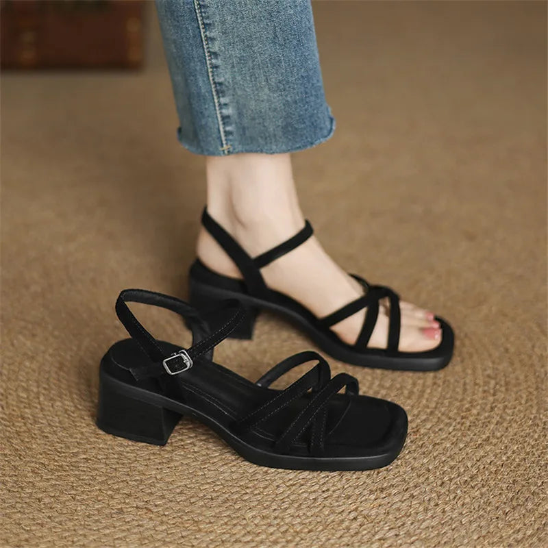 Leather Valentina Sandals for Women - Comfortable Casual Footwear