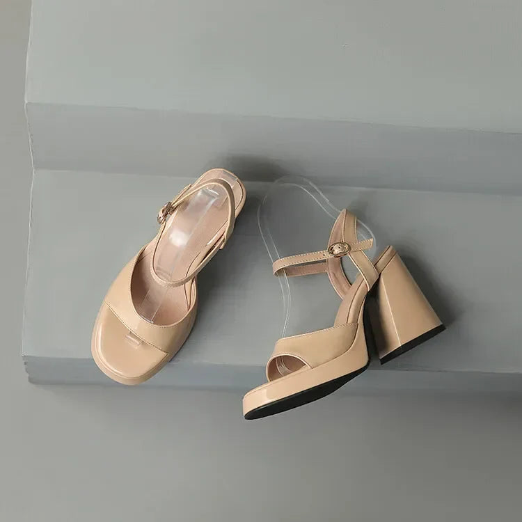 Glossy Valetta Heels - Elegant High Heels for Formal Events and Parties