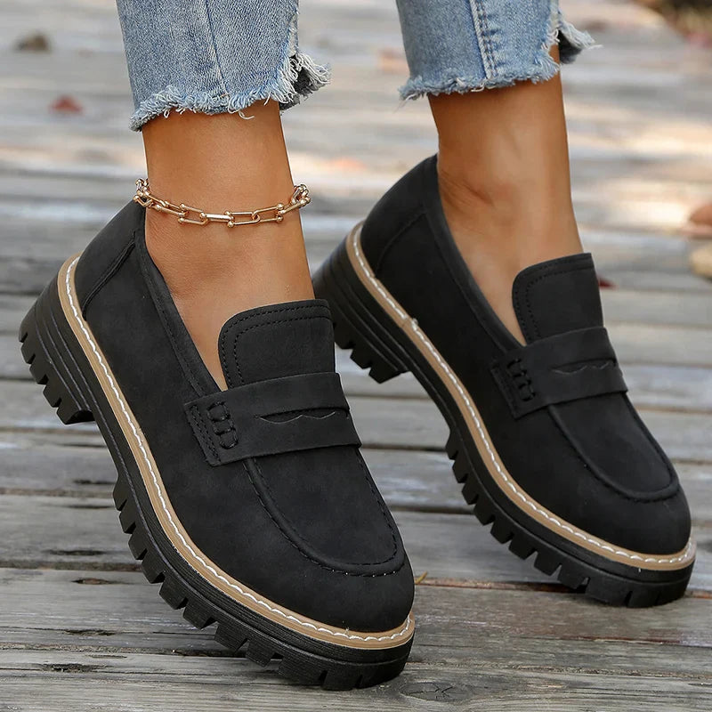Suede Loafers for Women - Comfortable Slip-On Design for Casual Wear