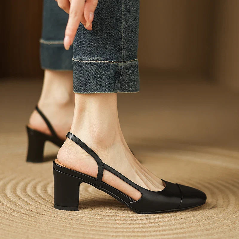 Leather Heels for Women - Elegant Design for Formal and Casual Wear