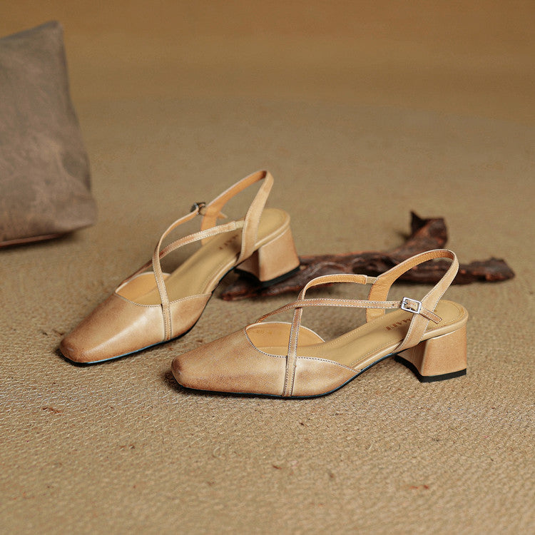 Elegant Leather Heels for Women - Classic Dress Shoes for Formal Occasions