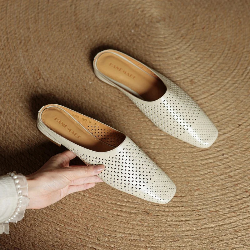 Leather Mules for Women - Stylish Slip-On Footwear for Everyday Wear