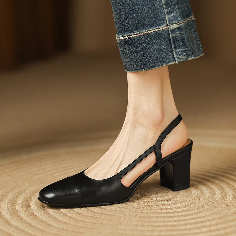 Leather Heels for Women - Elegant Design for Formal and Casual Wear