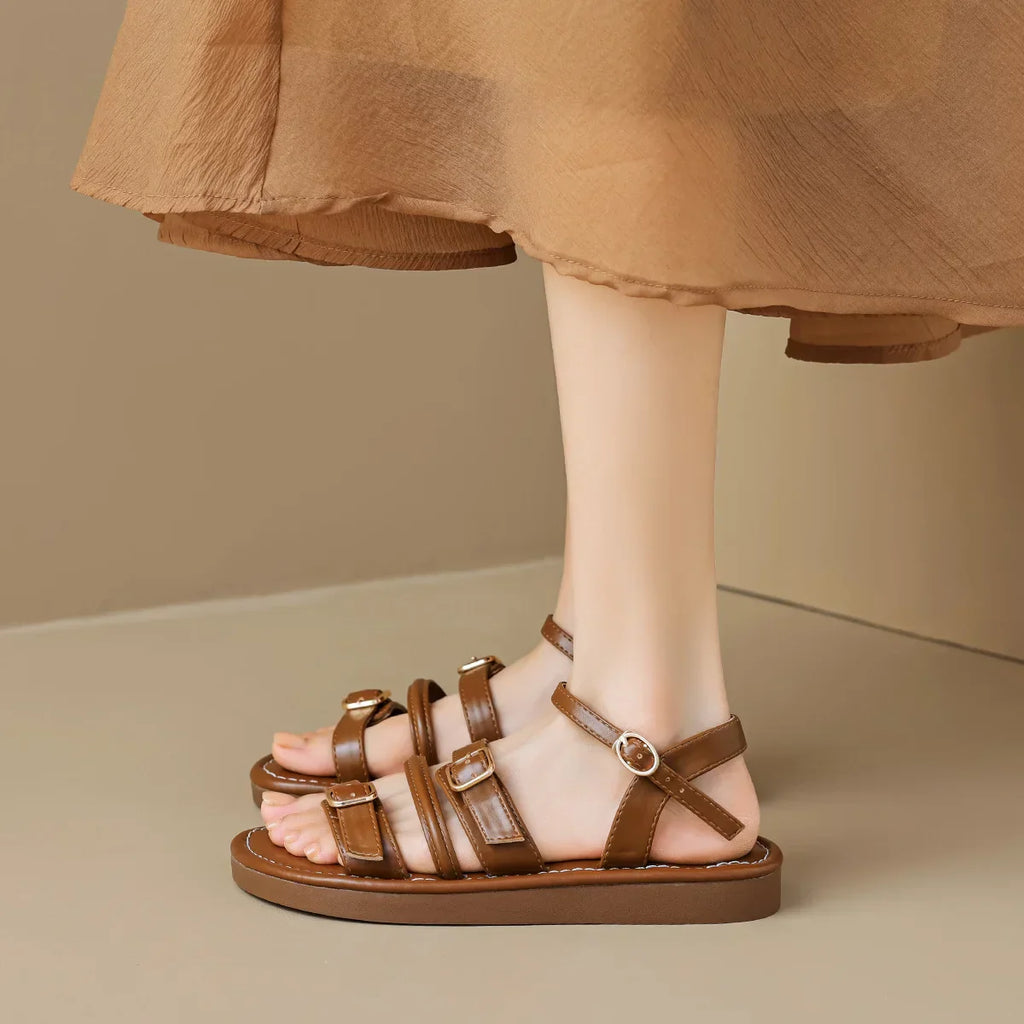 Leather Sandals for Women - Comfortable Casual Footwear for Summer Wear