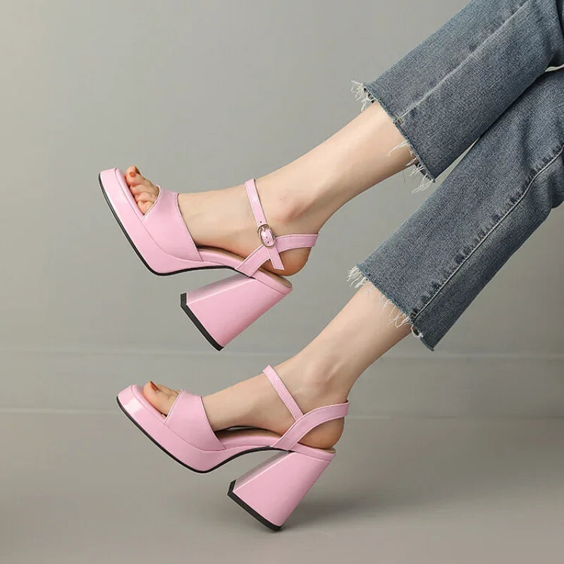 Glossy Valetta Heels - Elegant High Heels for Formal Events and Parties