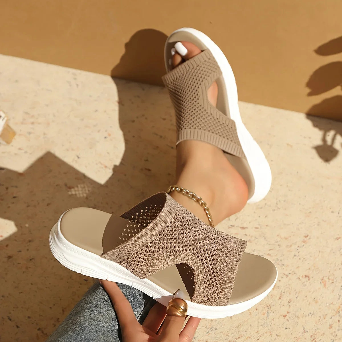 Orthopedic Knit Sandals for Comfort and Support - Casual Footwear for Everyday Use