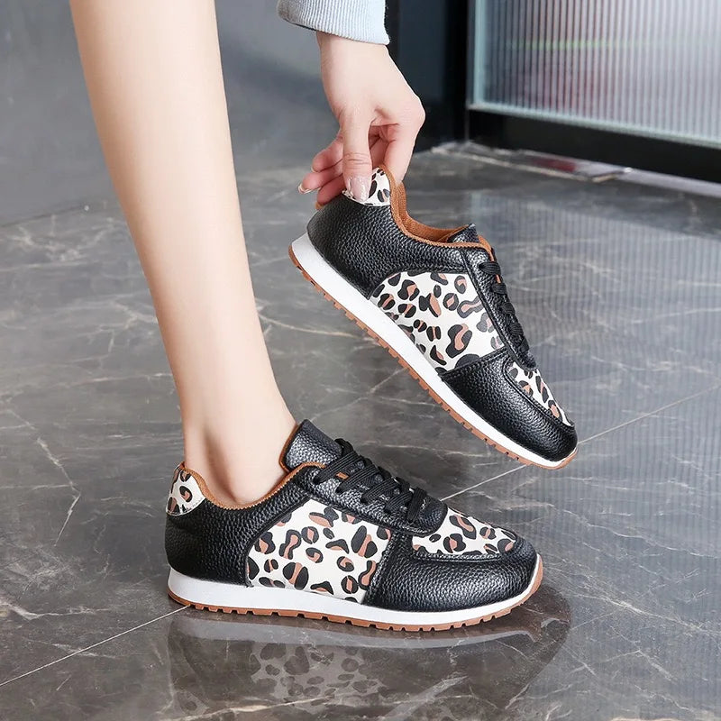 Leopard Print Canvas Sneakers for Casual Wear and Everyday Comfort