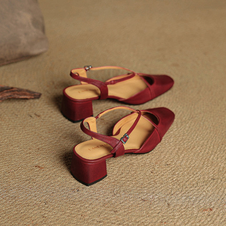 Elegant Leather Heels for Women - Classic Dress Shoes for Formal Occasions